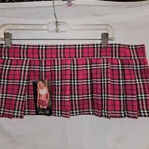 NWT Sexy Naughty School girl Skirt Hot Pink Micro Mini MEDIUM